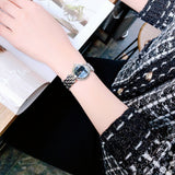 Versace V-Flare Quartz Black Dial Silver Steel Strap Watch for Women - VEBN00618