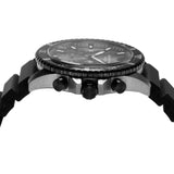 Emporio Armani Diver Chronograph Black Dial Black Silicone Strap Watch For Men - AR11515
