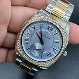 Michael Kors Bryn Quartz Blue Dial Two Tone Steel Strap Watch For Women - MK6136