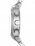 Armani Exchange The Driver Chronograph Black Dial Silver Steel Strap Watch For Men - AX1612