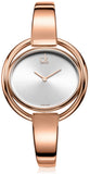 Calvin Klein Impetuos Silver Dial Rose Gold Steel Strap Watch for Women - K4F2N616