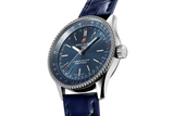 Breitling Navitimer Automatic 35 Blue Dial Blue Leather Strap Watch for Men - A17395161C1P1
