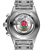 Breitling Chronomat B01 42 Six Nations Wales Red Dial Silver Steel Strap Watch for Men - AB0134A61K1A1