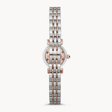 Emporio Armani Gianni T Bar Quartz Blue Dial Two Tone Steel Strap Watch For Women - AR11222