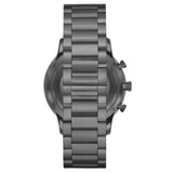 Emporio Armani Giovanni Chronograph Blue Dial Grey Steel Strap Watch For Men - AR11348