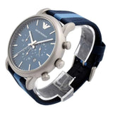 Emporio Armani Luigi Chronograph Quartz Blue Dial Blue Nylon Strap Watch For Men - AR1949