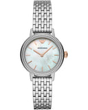 Emporio Armani Interchangeable Mother of Pearl Dial Silver Steel Strap Watch For Women - AR80020