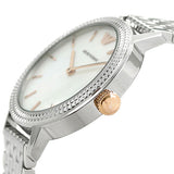 Emporio Armani Interchangeable Mother of Pearl Dial Silver Steel Strap Watch For Women - AR80020