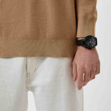 Armani Exchange Outerbanks Chronograph Black Dial Brown Leather Strap Watch For Men - AX1732