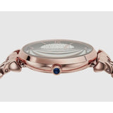 Emporio Armani Gianni T-Bar Quartz Crystals Black Dial Gold Steel Strap Watch For Women - AR11423