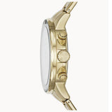 Fossil Dean Chronograph Champagne Dial Gold Steel Strap Watch for Men - FS4867