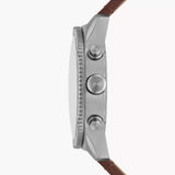 Fossil Brox Multifunction Green Dial Brown Leather Strap Watch for Men - BQ2801