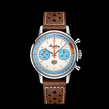 Breitling Top Time Deus Limited Edition White Dial Brown Leather Strap Watch for Men - A233112A1A1X1
