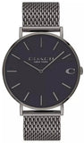 Coach Charles Black Dial Grey Mesh Bracelet Watch for Men - 14602145
