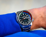 Seiko 5 Sports SKX Series Regatta Timer Retro Blue Dial Silver Steel Strap Watch For Men - SRPK13K1