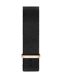 Daniel Wellington Classic Cornwall Black Dial Black NATO Strap Watch For Women - DW00100150