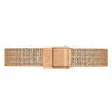 Daniel Wellington Petite Pressed Melrose Black Dial Rose Gold Mesh Strap Watch For Women - DW00100440