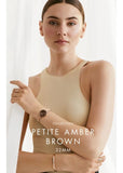 Daniel Wellington Petite Melrose Brown Dial Rose Gold Mesh Strap Watch For Women - DW00100477