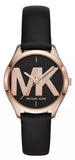 Michael Kors Jaycie Quartz Black Dial Black Leather Strap Watch for Women - MK2860