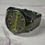 Armani Exchange Hampton Black Dial Black Steel Strap Watch For Men - AX2407