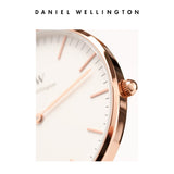 Daniel Wellington Classic Suffolk White Dial Brown Leather Strap Watch For Women - DW00100120