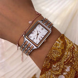 Fossil Raquel Three Hand White Dial Two Tone Steel Strap Watch For Women - ES5222