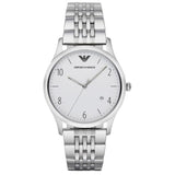 Emporio Armani Classic Silver Dial Silver Steel Strap Watch For Men - AR1867