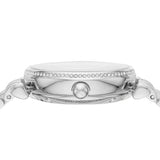 Emporio Armani Meccanico Gianni T-Bar Automatic Silver Dial Silver Steel Strap Watch For Women - AR60022