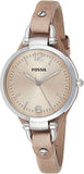Fossil Georgia Bone Grey Dial Beige Leather Strap Watch for Women - ES2830