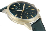 Fossil Townsman Chronograph Green Dial Green Leather Strap Watch for Men - FS5599