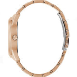 Guess Glitz Multi Function Diamonds Pink Dial Rose Gold Steel Strap Watch for Women - GW0320L6