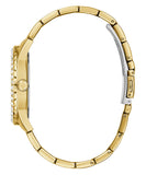 Guess Sparkler Diamonds Black Dial Gold Steel Strap Watch for Women - GW0111L2