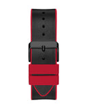 Guess Phoenix Multifunction Black Dial Black & Red Rubber Strap Watch for Men - GW0202G7