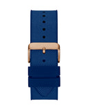 Guess Navigator Chronograph Blue Dial Blue Rubber Strap Watch for Men - GW0264G4