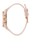 Guess Athena Rose Gold Dial Rose Gold Rubber Strap Watch for Women - GW0409L3