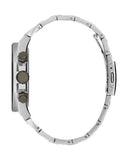 Guess Empire Quartz Black Dial Silver Steel Strap Watch For Men - GW0489G1