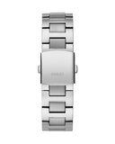 Guess Minimal Black Dial Silver Steel Strap Watch for Men - W0416G1