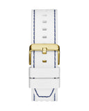 Guess Phoenix Multifunction Blue Dial White Rubber Strap Watch for Men - GW0499G6