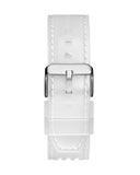 Guess Phoenix Quartz Burgundy Dial Transparent Silicone Strap Watch For Men - GW0499G9