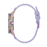 Guess Queen Quartz Purple Dial Purple Silicone Strap Watch For Women - GW0536L4