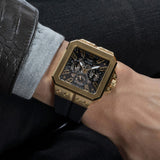 Guess Leo Multifunction Black Dial Black Silicone Strap Watch For Men - GW0637G2