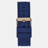 Guess Leo Chronograph Blue Dial Blue Silicone Strap Watch For Men - GW0637G3