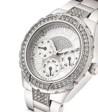 Guess Viva Quartz Silver Dial Silver Steel Strap Watch For Women - W0111l1