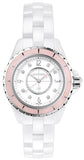 Chanel J12 Quartz Diamonds Ceramic White Dial White Steel Strap Watch for Women - J12 H4466