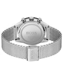 Hugo Boss Admiral Chronograph Black Dial Silver Mesh Bracelet Watch for Men - 1513904