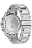 Hugo Boss Pioneer Chronograph Green Dial Silver Steel Strap Watch for Men - 1513868