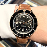 Breitling Superocean Heritage '57 Black Dial Brown Leather Strap Watch for Men - U10370121B1X1
