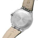 Maurice Lacroix Aikon Chronograph Black Dial Green Leather Strap Watch for Men - AI1018-PVB21-330-1