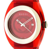 Gucci Sync XXL Quartz Red Dial Red Rubber Strap Unisex Watch -  YA137103