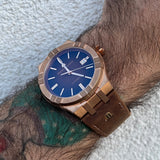 Maurice Lacroix Aikon Automatic Brown Dial Brown Leather Strap Watch For Men - AI6008-BRZ01-730-3